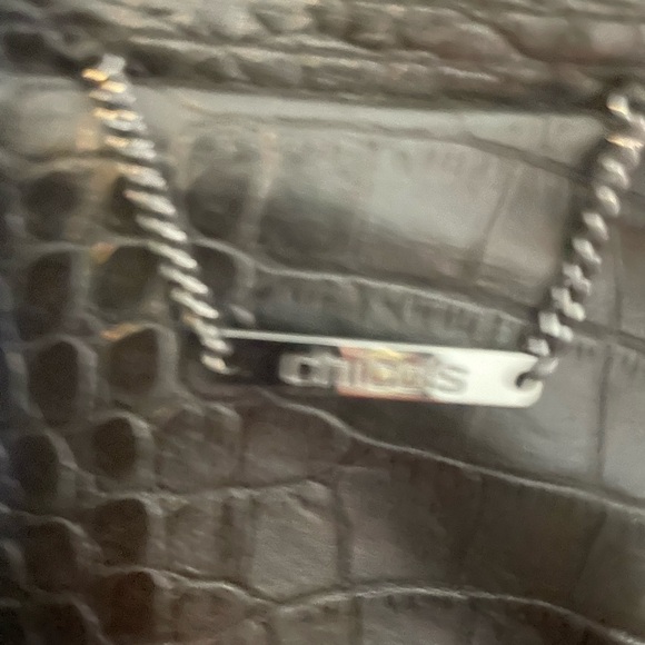 Chico's faux leather croc jacket, standard size XL, Chico size 3 - Picture 3 of 5